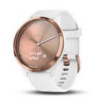 vívomove™ HR Roségold mit weissem Silikonarmband S/M
