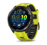 Forerunner® 965 Schwarz/Carbongrau DLC Titan mit Silikon-Wechselarmband Zitronengelb/Schwarz